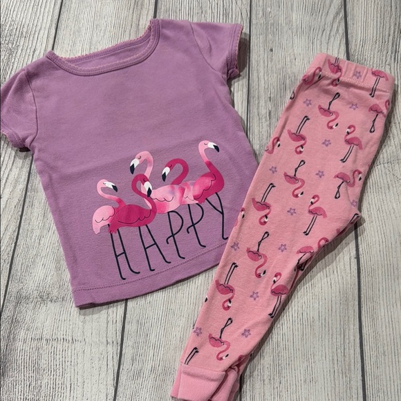 wonder nation Other - Wonder Nation Baby Girls Pink and Purple Flamingo Pajama Set